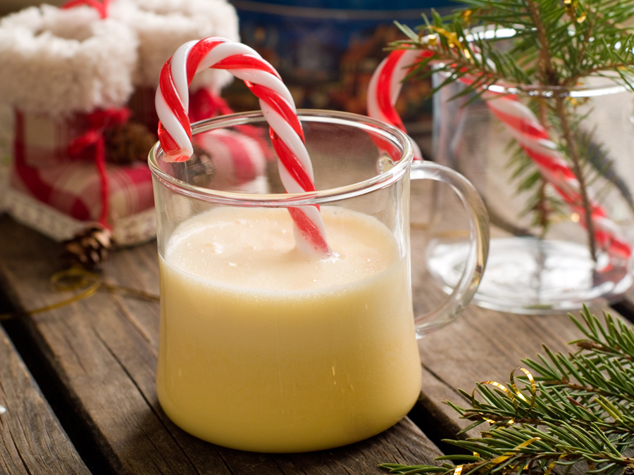 Eggnog Peppermint Punch