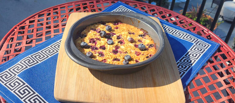 Blueberry Cottage Cheese Breakfast Bake